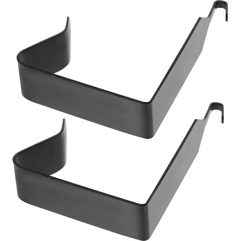Colgador de Puerta Hierro Negro 2 Piezas 63.62x73.2 mm Gancho (1/5)