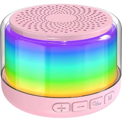 Enceinte Bluetooth Sans Fil - 10 W - Résistance À L Eau IPX6 - Autonomie 10 Heures - Éclairage LED Synchro Musique - Design Compact - Pour Intérieur Et Extérieur (1/5)