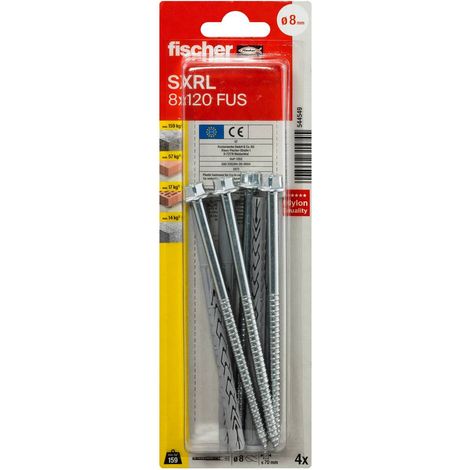 Fischer 544549 SXRL 8 x 120 FUS K NV Tassello prolungato 120 mm 1 KIT