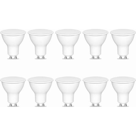 Ampoule LED GU10 Blanc Froid, 7W équivalent Ampoule Halogène 70W, 720LM, Ampoules LED Spot, Non Réglable, Lot de 10