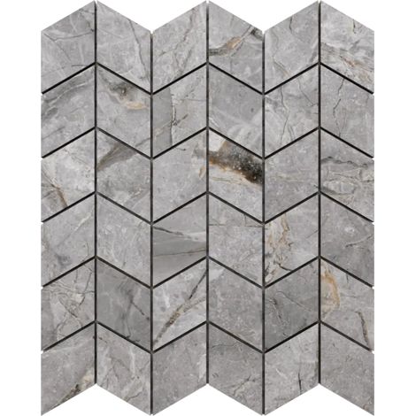 Ilcom mosaico in gres su rete per bagno e cucina R9 29cm x 25.2cm - Slate echo chevron (1/3)