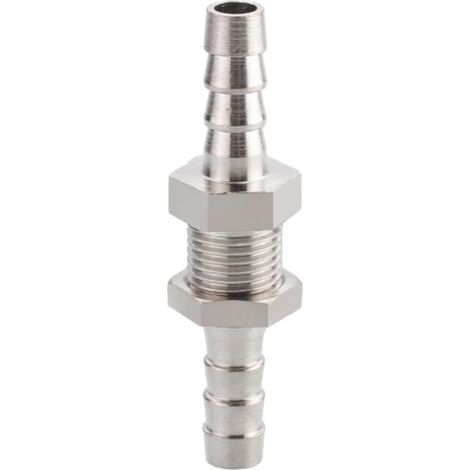 Raccord cannelé en laiton 1/2", filetage femelle, épisseur de métaux, barbillons, raccord tuyau, connecteur adaptateur pour air, eau, huile (épaisseur 8 mm) Pagode 6 Mm Argent (1/5)