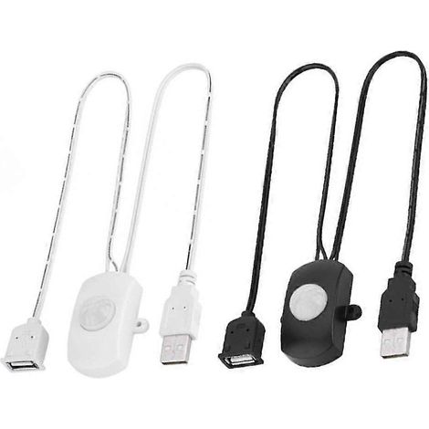 Interrupteur détecteur de mouvement infrarouge intelligent USB PIR 5 A CC 5-24 V pour ruban LED - Blanc (1/5)
