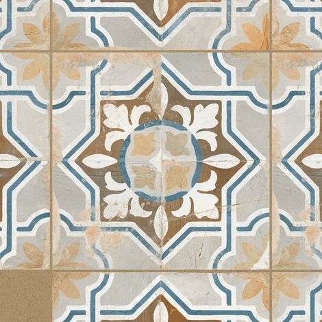 Carrelage Vintage effet Carreau ciment Multicolore Ostia 45x45x0,95 cm Rosaria - Sol et mur intérieur (vendu par carton de 1 m²) - RO'MA CARRELAGE
