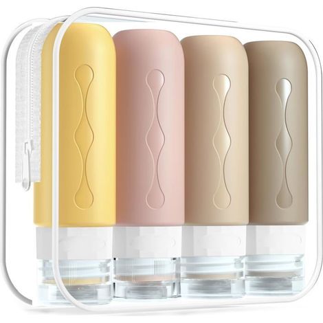 Ecleanfy - 8 distributeurs de liquide en deux parties, d'une contenance de 90 ml chacun - Matériau en silicone étanche - Sûr et non toxique