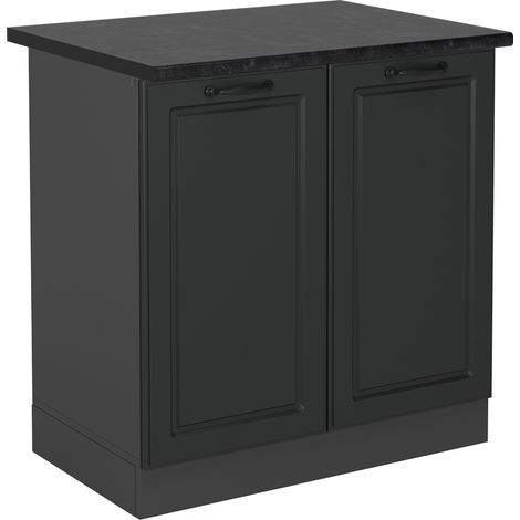 Mobile lavello cucina R-Line, Antracite casa di campagna, 80 cm , PL Antracite, Vicco