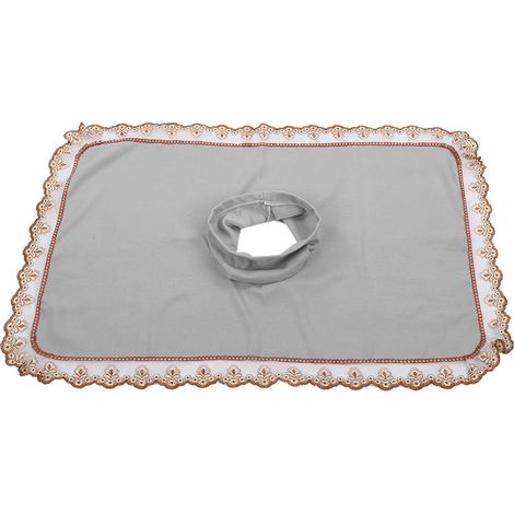 Housse de Table de Massage pour Spa avec Ouverture pour le Visage, Couverture pour Salon de Beauté Gris (1/5)