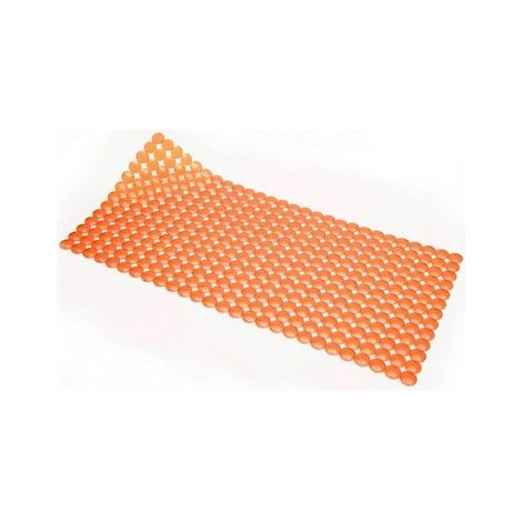 Tappeto antiscivolo per vasca mod. rondo  cm 72x36 arancio (1/2)