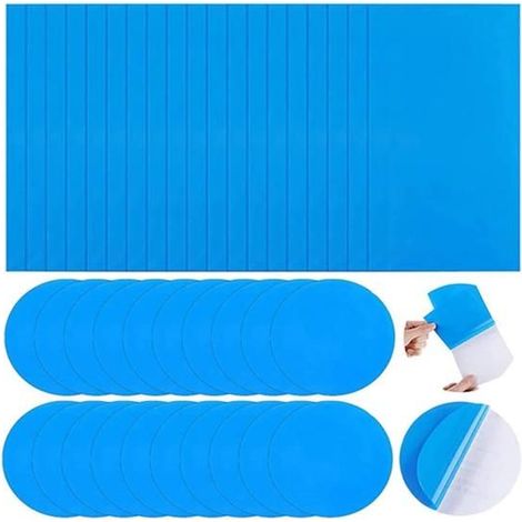 40 Stück Schwimmbad-Flicken - Reparaturset mit selbstklebenden PVC-Patches für Schwimmbeckenfolie