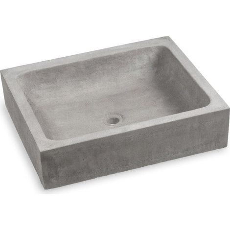 Pileta Decorativa Mirto - punto de agua de hormigón para jardín - 60 × 51 × 15 cm - Palet - Pirineos (1/5)