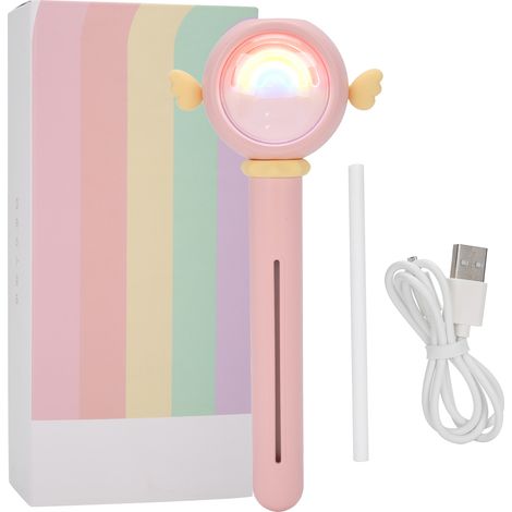 Mini diffuseur USB portable en forme de cartoon, brumisateur mini pour visage, humidificateur mignon pour bureau maison, rose (1/5)