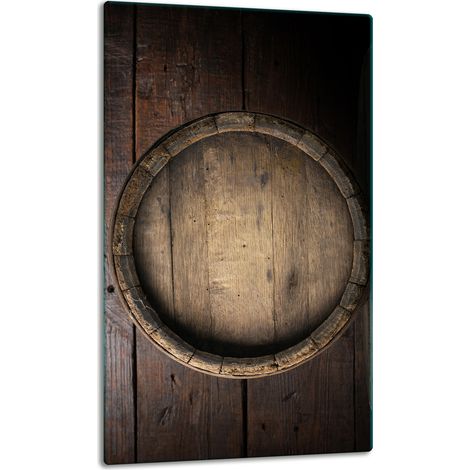Tablero de mesa de madera con panel de vidrio de 30x52 cm. (1/5)