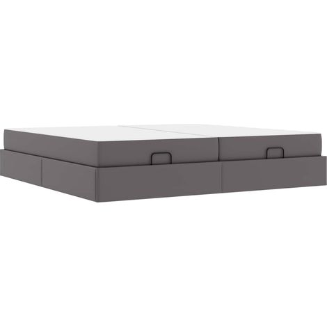 Maison Exclusive - Struttura letto con materasso con materasso 2 pcs Grigio PVC (1/5)