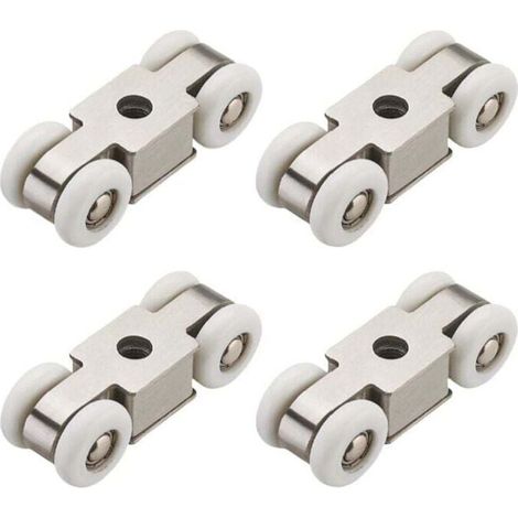Lot de 4 roulettes pour portes coulissantes pour une Installation Facile et Sans Effort Silencieuses et Légères(8 Pièces (1/2)