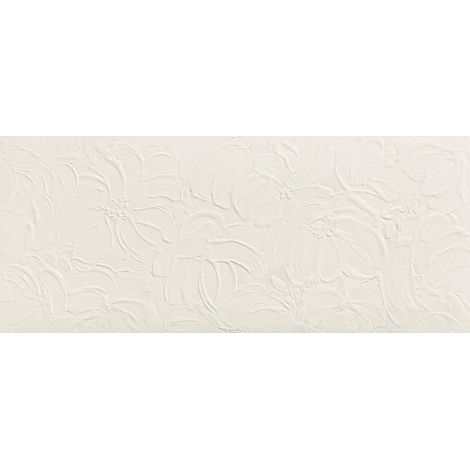 Carrelage 3D Blanc Petal 120x50x0,85 cm Mat Trinella - Mur intérieur (vendu par carton de 1,8 m²) - RO'MA CARRELAGE