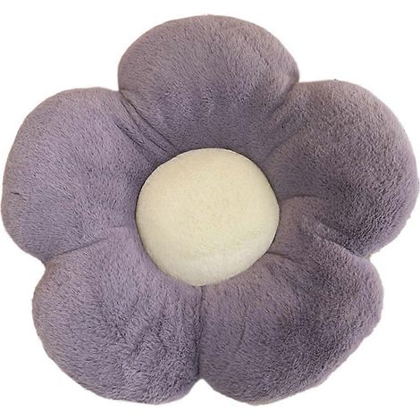 Coussin fleuri - Jolis coussins - Coussin d'assise - Coussin fleuri violet (1/4)