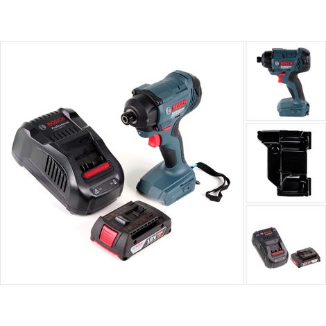 Bosch GDR 18 V-160 Avvitatore ad impulsi a batteria 18 V 1/4 + 1x Batteria GBA 2,0 Ah + Caricabatterie Bosch GAL 1880 CV (1/5)