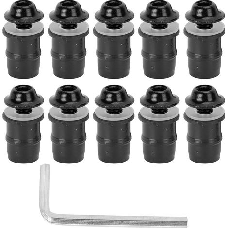 Windschutzscheiben-Schraubensatz – M5x16 mm – Für Motorräder – Universal – 10-teilig mit Schraubenschlüssel (1/5)