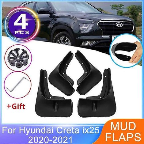 4-teiliges Set Schmutzfänger vorne und hinten für Hyundai Creta ix25 MK2 SU2 2020 2021 Kotflügel-Schmutzfänger Spritzschutz Radschutz Autozubehör
