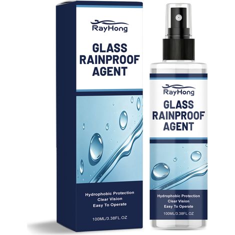 Regenabweisendes Mittel für Autoglas, Ölfilm für Autoscheiben, regensichere und hydrophobe Beschichtung für Autofenster – 100 ml -- DE (1/5)