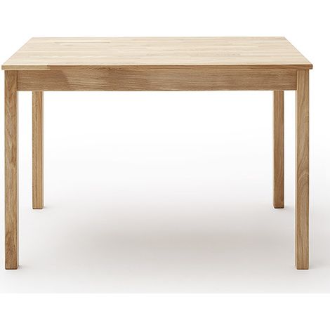 Table de salle à manger en bois hêtre massif huilé coloris chêne sauvage - longueur 110 x hauteur 76 x profondeur 70 cm (1/4)