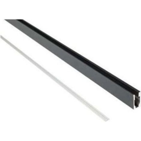 Perfil de extensión Kinedo para mampara de ducha individual negra para Smart Design C sin umbral