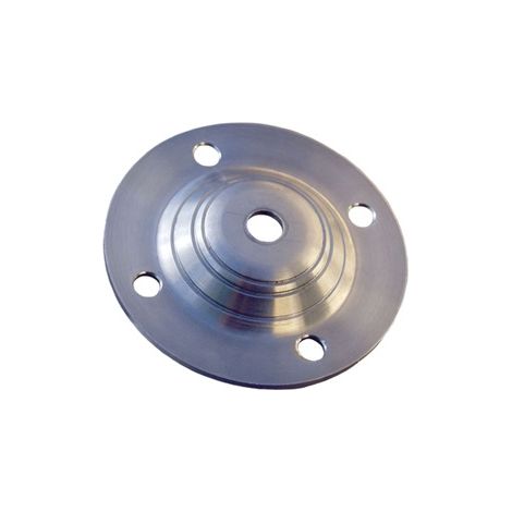 [QUALITE FRANCAISE] - Support platine connexion de tube rond Ø42,4mm ou Ø48,3mm - Diamètre 104mm Hauteur 13mm - Inox 304 (1/2)
