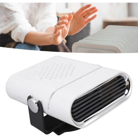 Chauffage de voiture Portable, chauffage rapide, Rotation à 360 degrés, dégivreur de pare-brise, désembueur, 12V, blanc (1/5)