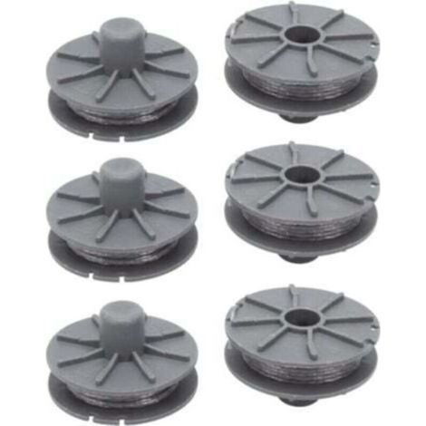 Ersatzspulen für Rasenmäher – Modell 5307-20 – Für Gardena Rasenmäher – Durchmesser: 1,6 mm, Länge: 6,1 m – Kompatibel mit den Modellen 9805, 9806, 9807 usw. – 6er-Packung (1/4)