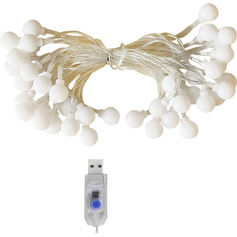 6 Meter lange Lichterkette mit 40 Kugeln und USB-Stromversorgung, ideal für Weihnachtsgeschenkläden. (1/5)