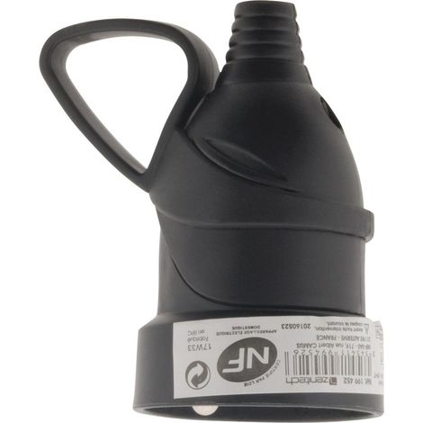 Tarjeta hembra anillo -16a 2 polos + tierra - negro