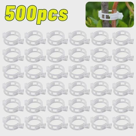 500/500 Pflanzenstützclips, wiederverwendbare Kunststoffverbinder, Befestigungsclips für Kletterpflanzen, Tomaten, Weintrauben und Gemüse, Gartenwerkzeuge (1/5)