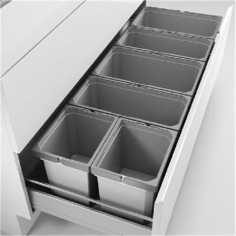 Naber Cox® Box 235 S/1200-6, Abfallsammler für vorhandene Auszüge, hellgrau (1/2)