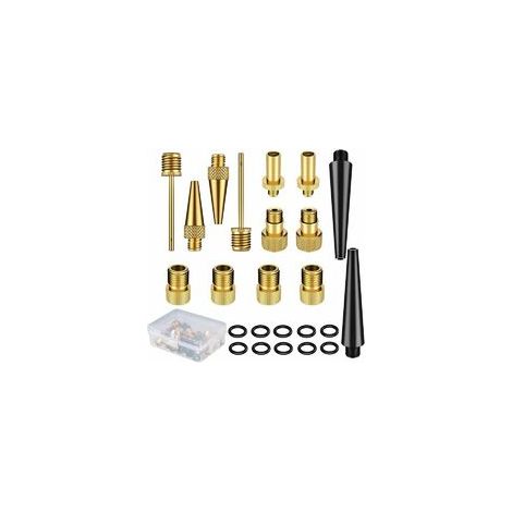 Adaptateur De Valve Vélo En Cuivre Pur - Pour Valves AV DV SV - Compatible Pompe À Air Et Compresseur Automobile - 1 Pièce