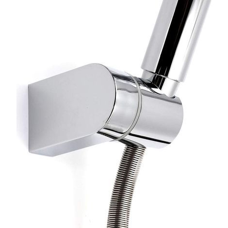 Shower Bracket,Adjustable Tilt Angle Chrome-plated ABS Adjustable Shower Head Wall Mount Shower Wall Bracket (1/5)