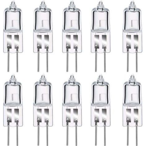 Lampadine alogene G4, 12 V, lampada alogena G4 con attacco a perno, 20 W, bianco caldo 2800 K, dimmerabile, lampada a capsula trasparente G4, confezione da 10 [Classe energetica C] (1/5)