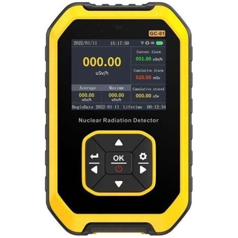 Portable digital Geiger counter with LCD display, nuclear radiation detector, beta-gamma dosimeter tester