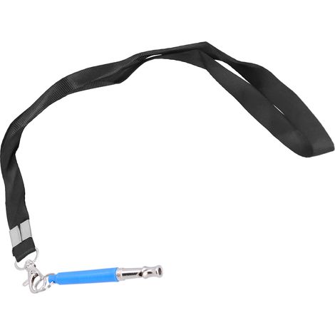 Sifflet de dressage pour chien à ultrasons réglable, anti-aboiements, avec cordon, bleu. (1/5)