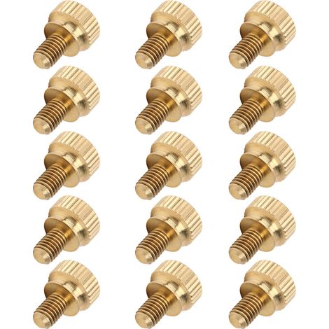 50 Vis de Pouce Moletées Tête Ronde en Cuivre Pur Antidérapant M5x8mm, Lot Industriel de Fixations (1/5)
