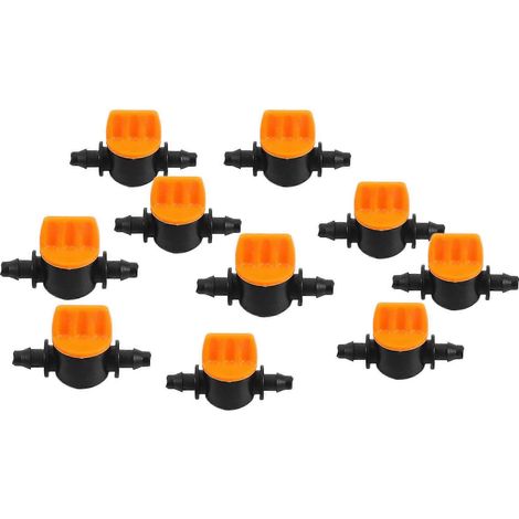 Mini-vanne avec tuyau de 4/7 mm pour l'irrigation de jardin, vanne de contrôle d'eau à embout cannelé pour l'irrigation goutte à goutte agricole (1/5)