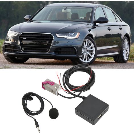 Interface audio sans fil 32 broches pour autoradio CD AUX avec microphone, compatible avec Audi A3, A4, A6, A8 et TT. (1/5)