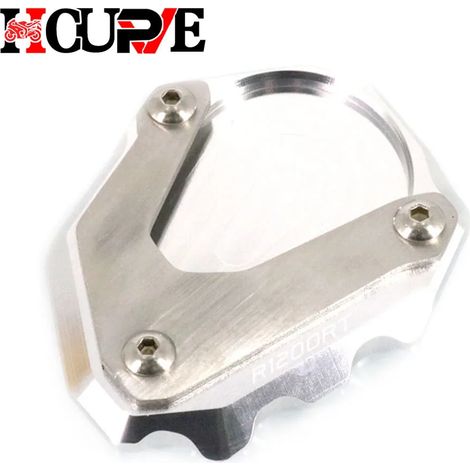Béquille latérale de moto CNC argentée, extension de béquille compatible avec BMW R1200RT (2004-2013) maxpower (1/3)
