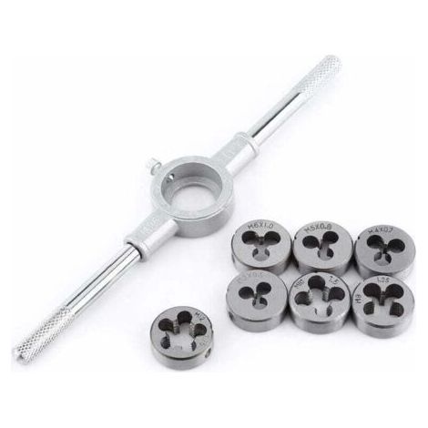 8PCS Vis - 8PCS Vis Die & Clé Clé Filetage Externe Traitement Taraudage Kit D'outils À Main