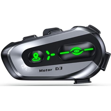Écouteurs Bluetooth D3 pour casque de moto avec GPS intégré, longue autonomie et étanchéité. (1/5)