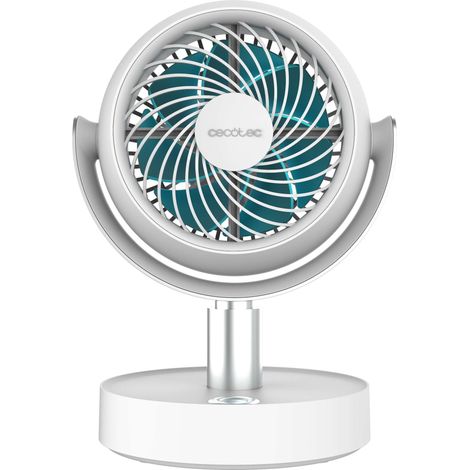 Ventilateur de Bureau Circulateur d'Air sur Batterie 800 Cyclone Desk Portable 10W, Moteur DC, Batterie 4000mAh, 5 Vitesses, Oscillation et Inclinaison Réglables (1/5)