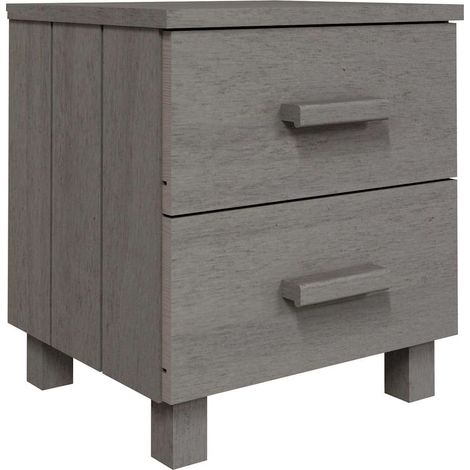 Maison Exclusive - Comodino HAMAR Grigio Chiaro 40x35x44,5 cm in Legno di Pino (1/5)