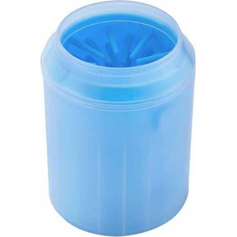 Nettoyeur de pattes portable pour chien, lave-pattes pour chien, coupelle en silicone, convient aux pattes de chat et de chien (bleu)