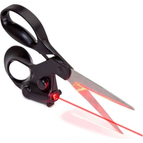 Ciseaux laser à guidage laser, ciseaux de couture à coupe droite et rapide avec fonction laser