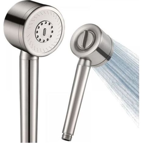 Tout Métal Pommeau Douche Haute Pression en Acier Inoxydable 304, Pommeau Douche Anti Calcaire,3 Modes de Pulvérisation - SPA Massage Dans (Argent) (1/5)