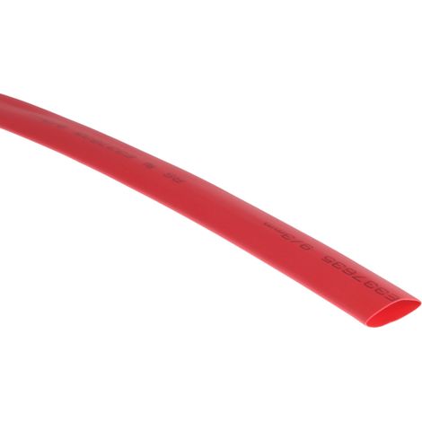 Gaine thermorétractable RS PRO, Dia. 9mm Rouge rétreint 3:1, 5m ( Prix pour Bobine de 5 Mètres ) (1/3)